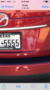 5555 Lic Plate pre Ohio Trip