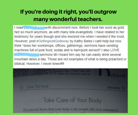 If you're doing it right you'll outgrow many wonderful teachers.